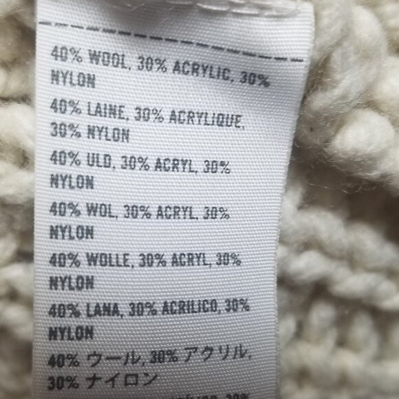 Vtg Hollister Women's Wool Blend Cream Sweater Hippie Western Cardigan Sz XS/S - Picture 4 of 6